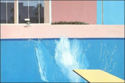 Voici une autre peinture de 1967 dans la s&eacute;rie des piscines. Cette &oelig;uvre majeure a demand&eacute; bien du travail &agrave; l'artiste qui aimait &agrave; dire "Il m'a fallu 2 semaines pour peindre cet &eacute;v&eacute;nement de 2 secondes ! ". Quel est le titre de cette &oelig;uvre ?