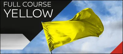 Le drapeau jaune signifie l&rsquo;interruption de la course.