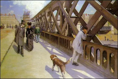 C'est Gustave Caillebotte qui immortalise ce pont par une matin&eacute;e de printemps pr&egrave;s de la gare Saint-Lazare. Quel est le titre de cette &oelig;uvre ?