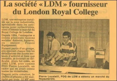 &Agrave; quoi correspondent les lettres LDM (cr&eacute;ation en 1995), en relation avec les illustrations correspondant &agrave; 2 de ses productions ?