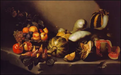 &Agrave; quel peintre italien est attribu&eacute; de ce tableau intitul&eacute; ''Nature morte aux fruits'' ?
