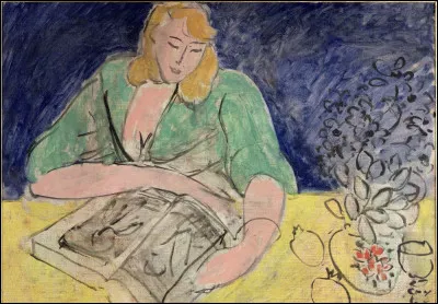 Qui a peint "Lectrice &agrave; la table jaune, Vence" ?