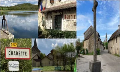 Village d'Auvergne-Rh&ocirc;ne-Alpes, dans l'arrondissement de La Tour-du-Pin, Charette se situe ...