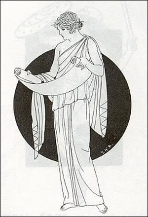 Muse de l'Histoire, elle est couronne de lauriers. Elle se nomme. .