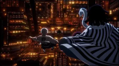 Lors de la bataille finale avec qui et contre qui se bat Obanai dans la forteresse infinie ?