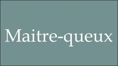 Qu'est-ce qu'un ''ma&icirc;tre queux'' ?