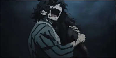 Lorsque Gyutaro est rentr&eacute; du travail, il a d&eacute;couvert le corps d'Ume calcin&eacute;. Quelle a &eacute;t&eacute; sa r&eacute;action ?