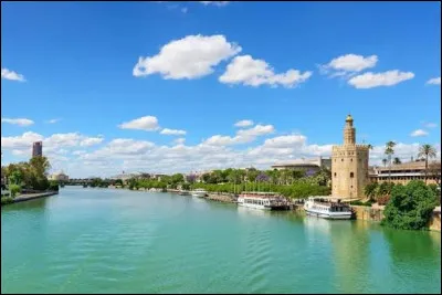 L'exp&eacute;dition n'est pas partie du bord de la mer mais de S&eacute;ville. Quel fleuve les navires ont-ils d&ucirc; descendre pour gagner l'oc&eacute;an Atlantique ?