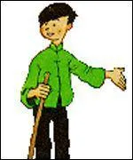 Un jeune homme qui aide Tintin :