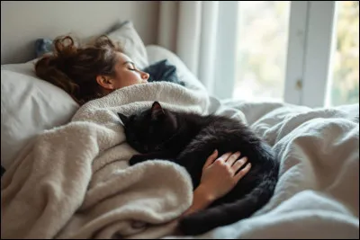 Si ton chat vient se coucher contre toi...