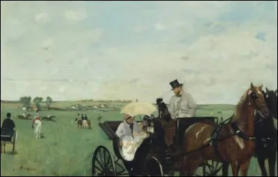 On reste un instant dans l'impressionnisme. En 1869, quel artiste a r&eacute;alis&eacute; ce tableau nomm&eacute; ''Aux courses en province'' ?
