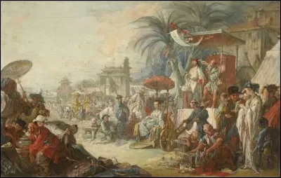 R&eacute;alis&eacute;e vers 1742, ''La Foire chinoise'' est l'&oelig;uvre du rococo...
