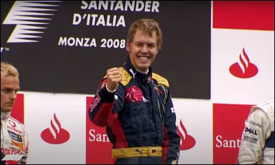 Sebastian Vettel a sign&eacute; sa premi&egrave;re pole position en F1 &agrave; Monza en 2008.