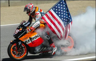 Nicky Hayden a obtenu son premier podium en MotoGP au Grand Prix du Pacifique 2003.