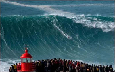 Sur les plages de quelle ville, la plus haute vague jamais surf&eacute;e a-t-elle &eacute;t&eacute; enregistr&eacute;e ?