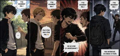 Quand quelqu'un te provoque, tu...