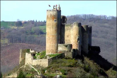 Le ch&acirc;teau de Najac sur son &eacute;peron rocheux est situ&eacute; en...