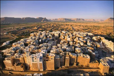 Avec ses "gratte-ciel" enti&egrave;rement construits en briques de terre crue, Shibam n'usurpe pas son surnom de "Manhattan du d&eacute;sert". O&ugrave; suis-je ?