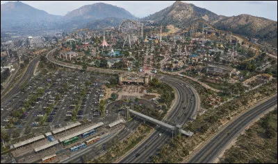 Quel lieu de GTA V a &eacute;t&eacute; transform&eacute; ici en parc d'attraction ?