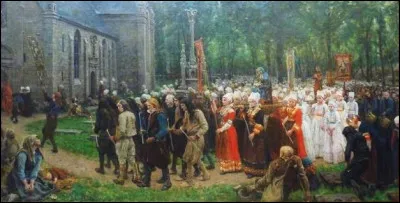 &Agrave; quel r&eacute;aliste doit-on, en 1891, cette toile nomm&eacute;e ''Le Pardon &agrave; Kergoat'' ?
