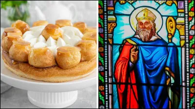 Quel patron des p&acirc;tissiers est mis &agrave; l'honneur dans un g&acirc;teau &agrave; la cr&egrave;me ?