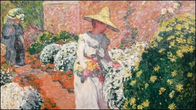 Qui a peint "Jeune femme dans un jardin" ?
