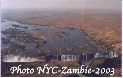 Quel est le nom de ces chutes &agrave; la tonitruante beaut&eacute;, situ&eacute;es sur le fleuve Zamb&egrave;ze qui forment le plus grand rideau d'eau au monde sur 1 708 m&egrave;tres de long et 108 m&egrave;tres de haut ?