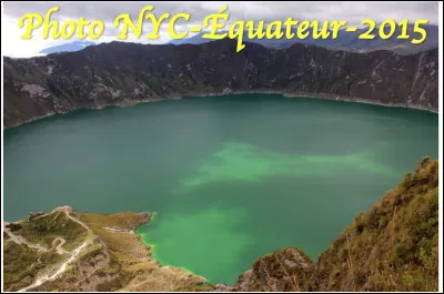 Quel est le nom de celle lagune de crat&egrave;re volcanique aux couleurs spectaculaires, perch&eacute;e &agrave; 3 900 m&egrave;tres d'altitude en &Eacute;quateur ?