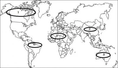 L'Amazonie correspond au numro :