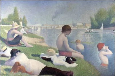 En 1884, quel pointilliste a r&eacute;alis&eacute; cette toile intitul&eacute;e ''Une baignade &agrave; Asni&egrave;res'' ?