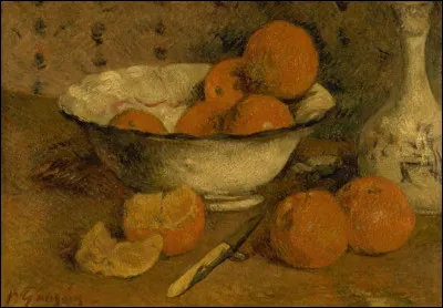 Quel peintre est l'auteur de cette "Nature morte aux oranges" ?