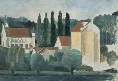 Quel peintre a r&eacute;alis&eacute; ce tableau de ''La Chapelle-sous-Crecy'' ?