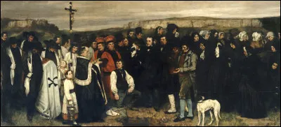 Qui a peint l'huile sur toile ''Un enterrement &agrave; Ornans'' ?