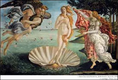 L'allégorie mythologique intitulée : ''La Naissance de Vénus'', peinte en 1485, est l'uvre emblématique de ce grand peintre florentin :