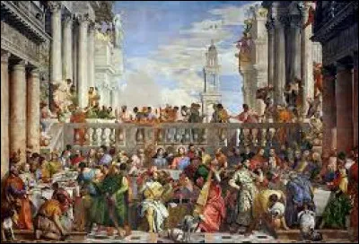 Dans cet immense tableau, Véronèse a représenté le banquet des noces à la fin duquel Jésus accomplit un miracle divin : la transformation de l'eau en vin. Quel est son titre ?