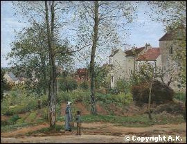 Quel peintre français a réalisé 'Paysage à Louveciennes : automne' ?
