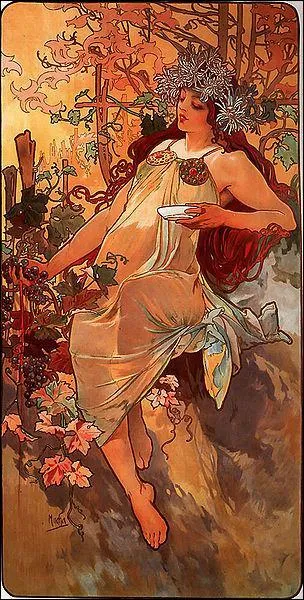 Quel peintre reprsentant de l'Art nouveau a ralis 'L'automne' ?