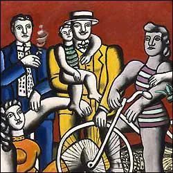 Quel peintre cubiste a ralis 'Les loisirs sur fond rouge' ?