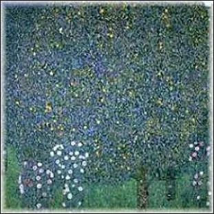 Quel peintre a reprsent 'Rosiers sous les arbres' ?