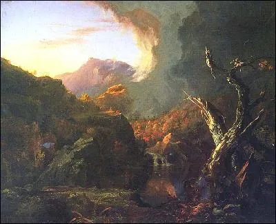 Quel peintre amricain a reprsent 'Paysage aux arbres morts' ?