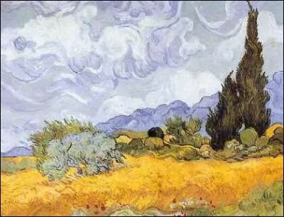 Quel peintre hollandais a reprsent 'Champ de bl aux cyprs' ?