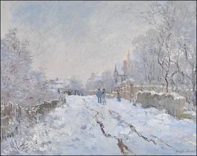 Qui a peint Scne de neige  Argenteuil ?