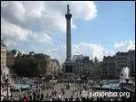 Au coeur de Londres, cette colonne avec l'amiral Nelson se trouve au centre de ...