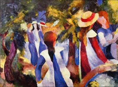 A quel groupe d'artiste cette toile d'Auguste Macke fait-elle rfrence ?