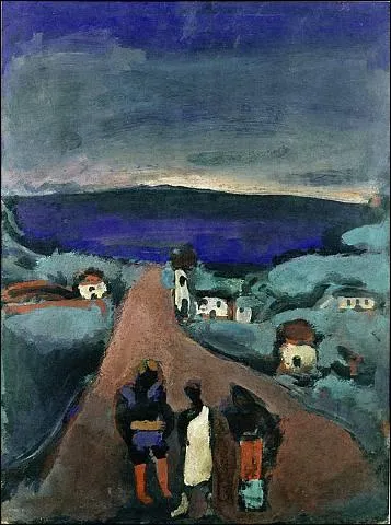 Quel Georges a peint trois personnages dans un paysage de Bretagne ?