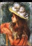 Qui a peint Jeune fille assise au chapeau blanc ?