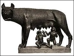Cette gentille louve allaite Rmus et Romulus; Romulus va fonder Rome, mais que va devenir Rmus ?