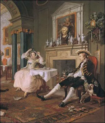 Quel peintre anglais n en 1697 a ralis des cycles satiriques tels que 'Mariage  la mode' ?