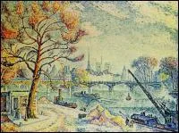 Quel peintre a reprsent 'Le pont des Arts' ?