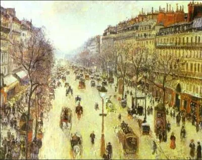 Quel peintre a reprsent 'Boulevard Montmartre matin ensoleill' ?